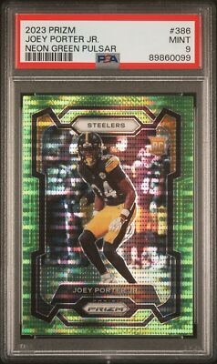 2023 Panini Prizm #386 Joey Porter Jr. Neon Green Pulsar PSA 9 | eBay