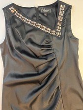 Dress Barn Women's Dress Size 6 LBD Little Black Dress Jewels Sexy Sleeveless