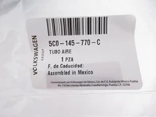 Genuine OEM VW 5C0-145-770-C Intercooler Pipe 13-17 Beetle 14-17 Jetta & Passat