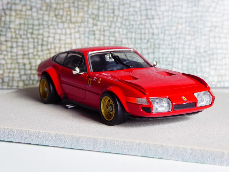 CUSTOM 1/43 Detail Cars Platinum Ferrari 365 Le Mans Specs Plain Body Red - Immagine 2 di 4
