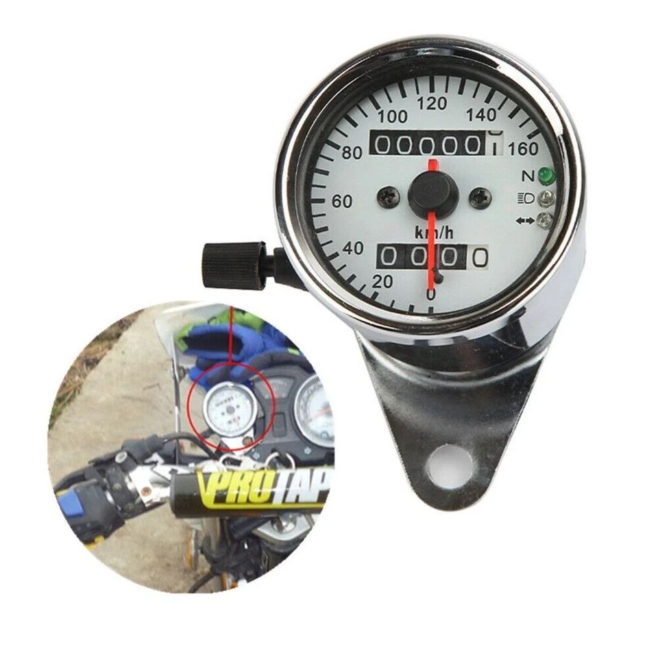 Velocímetro doble retroiluminado LED para motocicleta Harley Sportster XL 1200 XL883 Dyna Foto 2 de 4