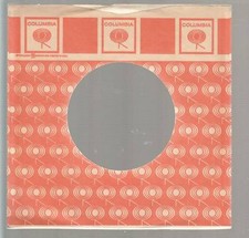 Company Sleeve 45 COLUMBIA - White/Orange w/ Repeating Logo  V Notch Opening