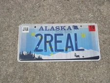 2016 Alaska Vanity License Plate 2REAL Too Real