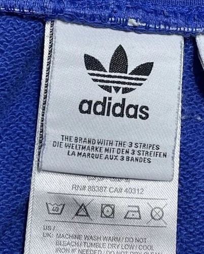 Adidas Shorts Boys XL Blue Athletic Gym Basketball Three Stripe Logo Cotton 30 - Picture 5 of 8