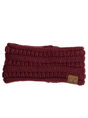 C.C Ribbed Headband Soft Stretch Winter Warm Cable Knit Fuzzy Lined Ear Warmer - Picture 28 of 62