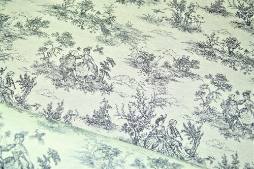 Toile De Jouy Tablecloth Vintage French Black Round Oval Rectangle Various Size - Picture 5 of 8