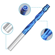 Solide Carbide Spiral Flush Trim Router Bits 1/4''Shank End Mill Up/Down Cut 