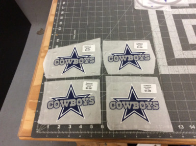 4 - DTF Print Cowboys Star Ready Press 4''x 4 5/8'' Heat Transfer Sheets For Shirt