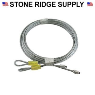 Fehr Garage Door Cables Torsion Lift 10' Long Door 1/8 x 138'' 7x7 GAC 36602-138