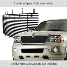 Fits 2003-2004 Lincoln Navigator Black Main Upper Billet Grille Insert Fits 2003-2004 Lincoln Navigator Black Main Upper Billet Grille Insert