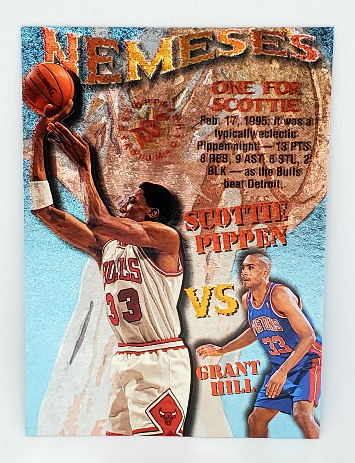 199596 Topps Stadium Club Basketball Nemeses N6 Scottie Pippen & Grant