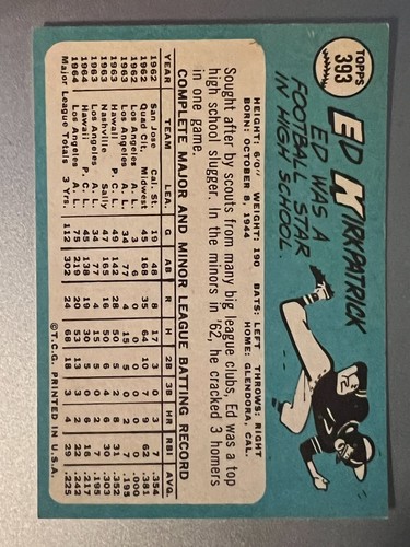 1965 Topps Baseball Singles - Pick Your Card -- 371 to 598 -- High Numbers - Picture 41 of 499