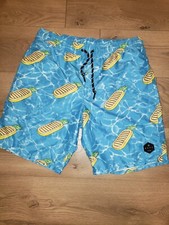 Large Mens Neff Board Shorts Swim Trunk Pineapple Pool Design
