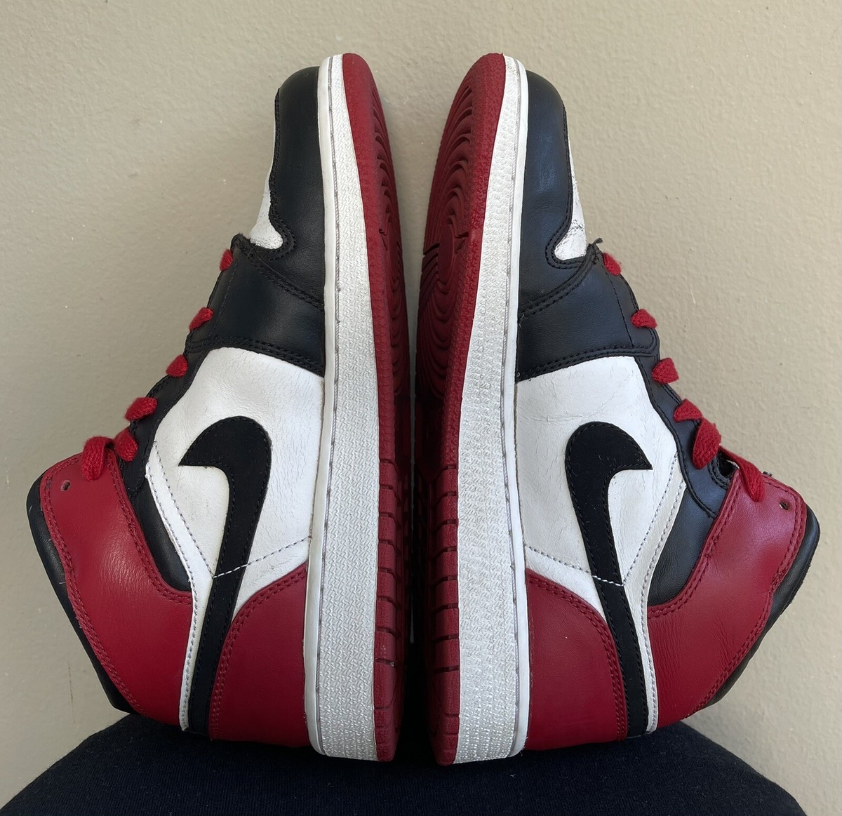 Rare Nike Air Jordan 1 Retro GS Sz 4.5Y White Black Bred Red Rare Nike Air Jordan 1 Retro GS Sz 4.5Y White Black Bred Red