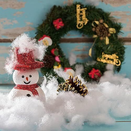 Christmas Fake Snow Decor, Fiber Artificial Snow Cotton Snow Fluffy Indoor - Picture 6 of 6