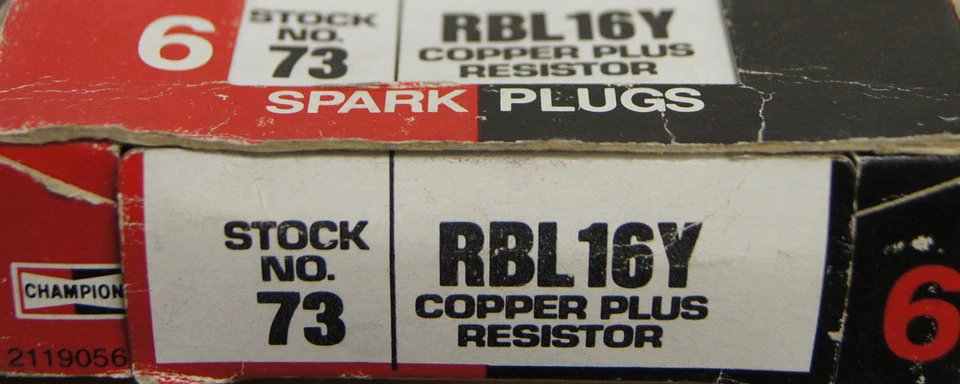 Champion Copper Plus Spark Plugs Pack of 6 New Stock No.73 RBL16Y - Image 4 of 4