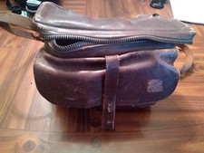 Vintage Distressed Brown Leather Camera shoulder bag 23-529 