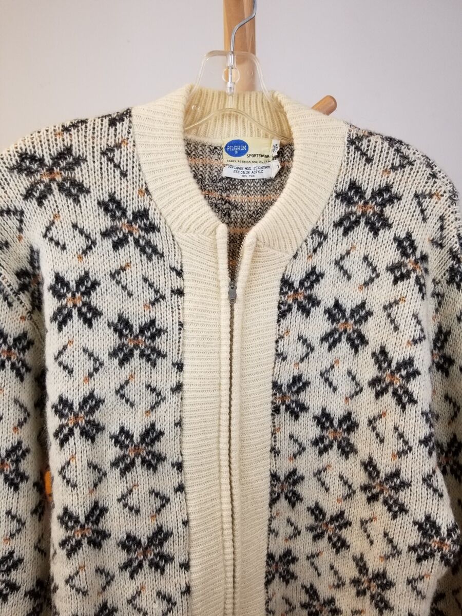 VINTAGE 50' PILGRIM SPORTWEAR MOHAIR ZIP UP CARDIGAN SZ VINTAGE 50' PILGRIM SPORTWEAR MOHAIR ZIP UP CARDIGAN SZ