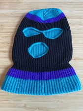 Vintage Knit Robber Ski Mask 3 Hole Balaclava 80s 90s