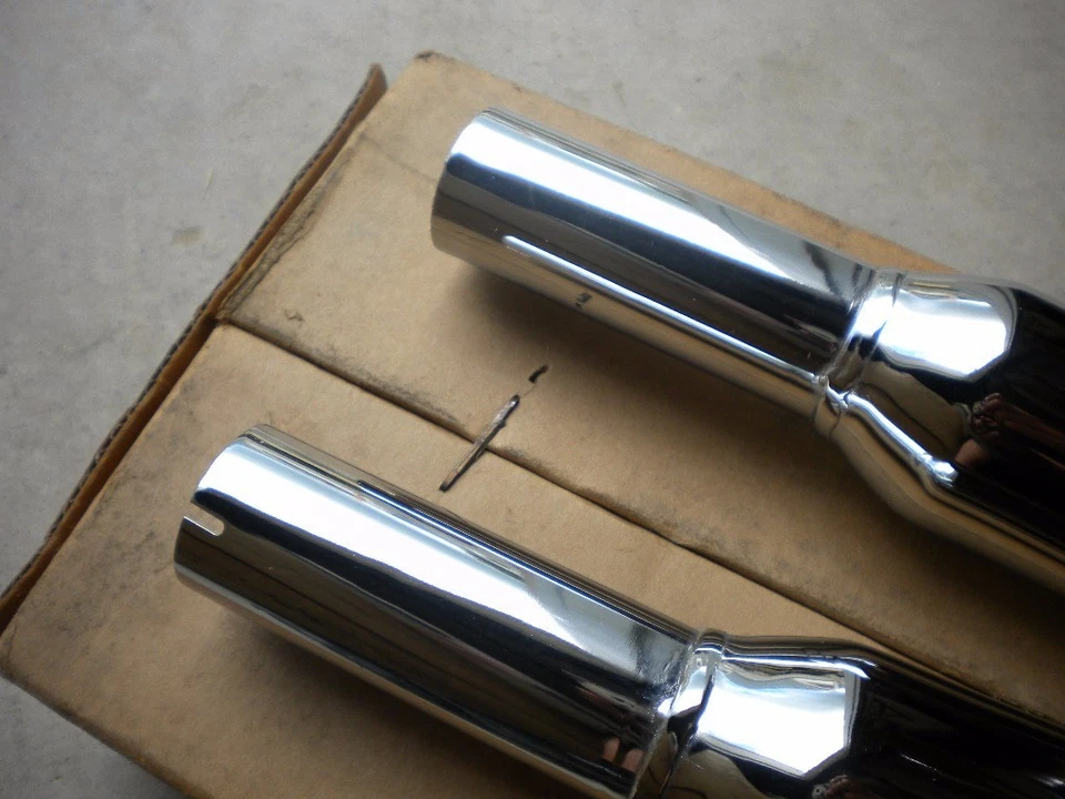 Silenciadores de escape cromados NOS MAC 1977-2005 Kawasaki KZ1000 002 0510 Foto 3 de 4