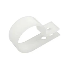 50 Pcs 1 Inch R-Type Nylon Cable Clamp，White 1" Plastic 1 INCH 50PCS R-Type