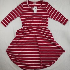 VeryAnn Dress Sz XXL Red White Stripe NWT Elastic Waist