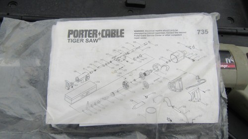 Porter Cable Tiger Saw 735 10 Amp Quick Change with case & Manual CLEAN. - Picture 10 of 15