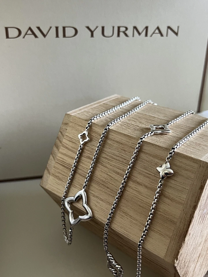 Collar de cadena D. YURMAN .925 Quatrefoil usado Foto 4 de 4