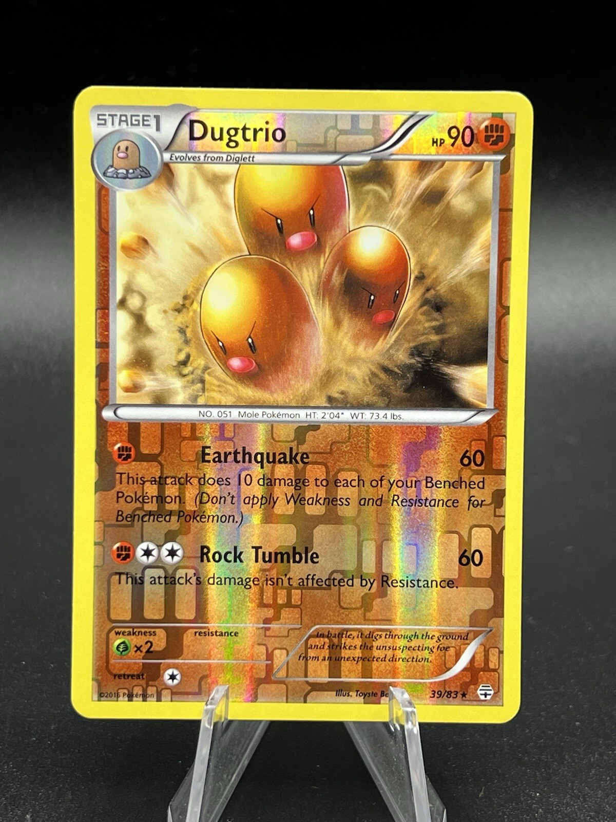 Dugtrio #39/83 Generations Rare Pokemon Card Reverse Holo LP FK1