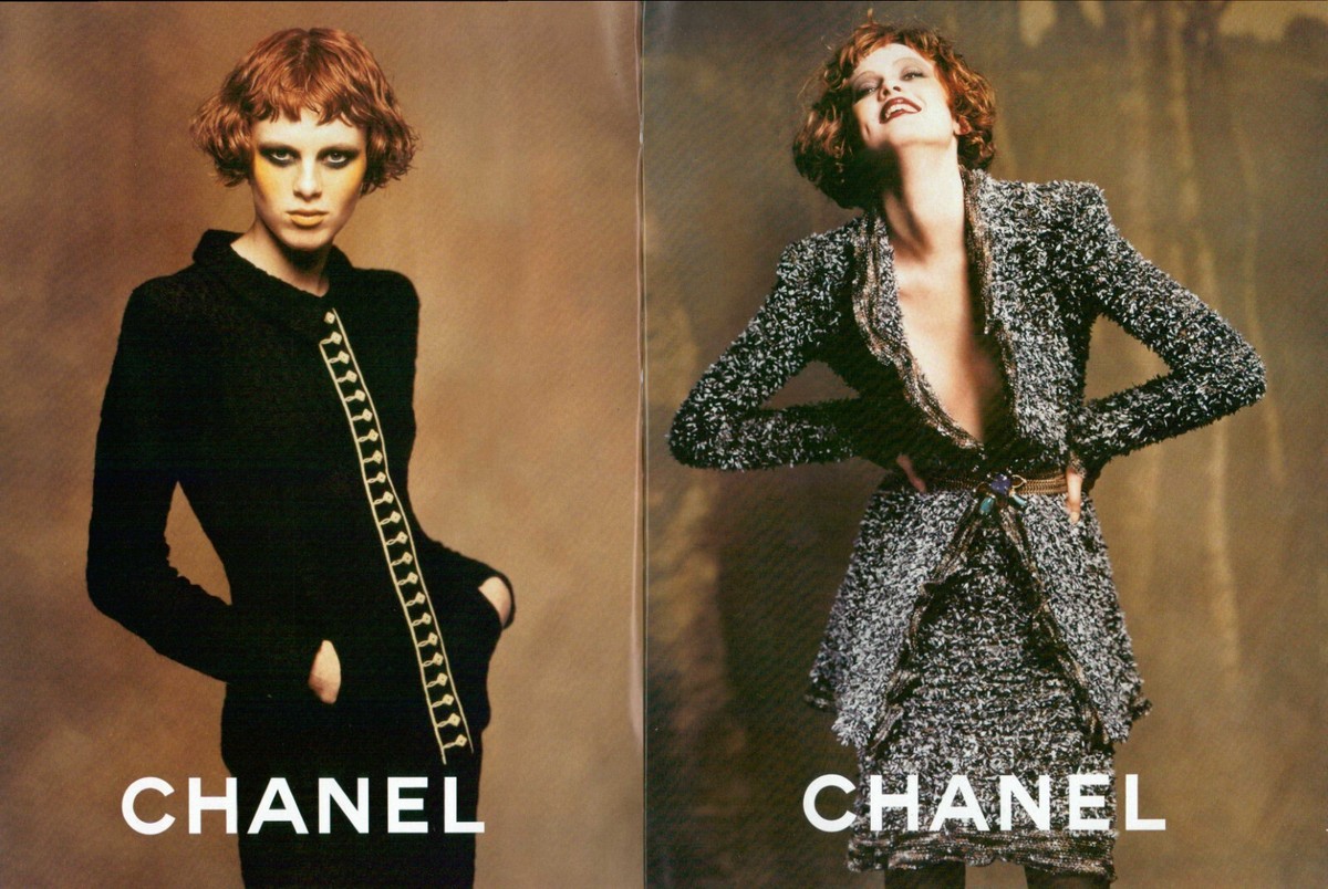 CHANEL Magazine Print Ad Advert Karl Lagerfeld Karen Elson Women