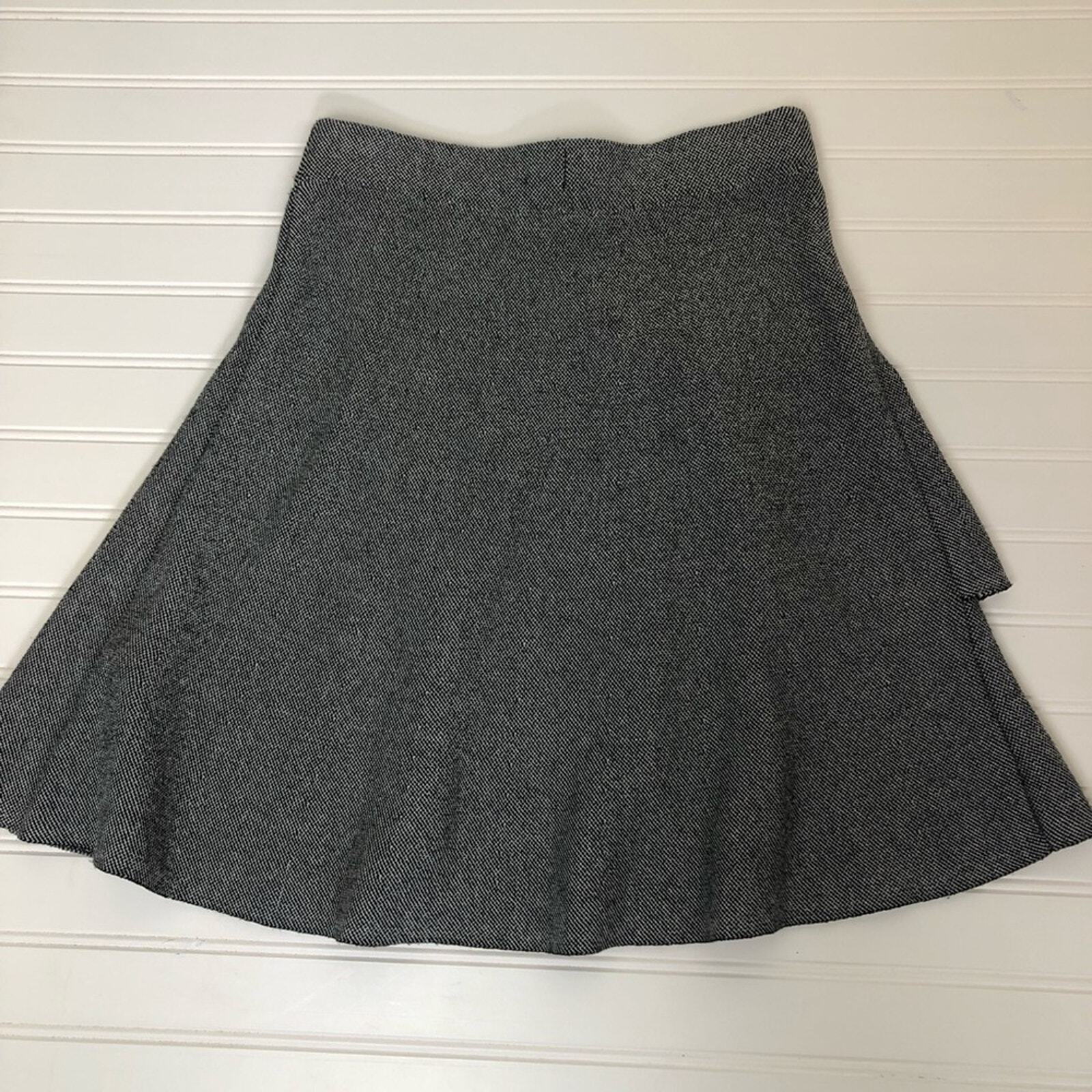 Zara Basic Collection  Gray Double Layer Flare Sk… - image 3