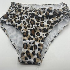 Women Bikini Bottom Leopard Animal Print Size Small US-4