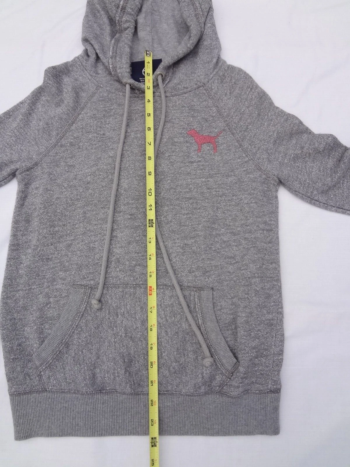 UNDERCOVER Victoria Secret Rosa Felpa con cappuccio taglia X S