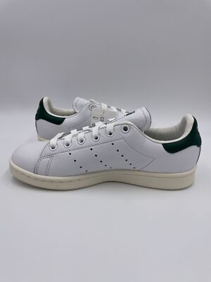 Adidas Stan Smith Cloud White Collegiate Green Leather Sneakers Adidas Stan Smith Cloud White Collegiate Green Leather Sneakers