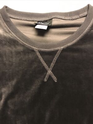 Felina Ultra-Luxe Velour Lounge Crew-neck (Top Only) Color-Shark