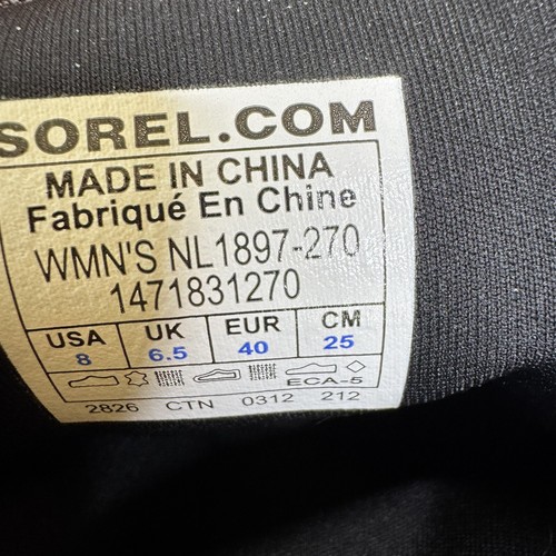 SOREL Black Suede Leather Lace Up Buckle Riding Snow Boots Carly Conquest Tall 8 - Picture 8 of 8