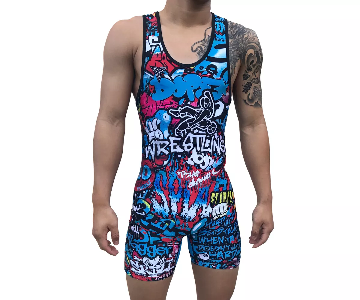 Dope Graffiti Wrestling Singlet Folkstyle, Freestyle- adult & youth sizes