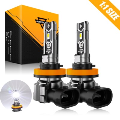 AUXBEAM Canbus 9005 H11 1:1 LED Headlight H11 Fog Bulbs 6500K/3000K Super Bright