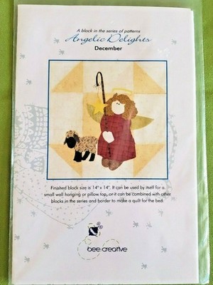 Angelic Delights December Quilt Block 14'' x 14'' by Bee Creative New 1999