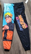 Naruto Shippuden Mens Anime Graphic Jogger Sleep Pants Pajama Bottoms L NWT