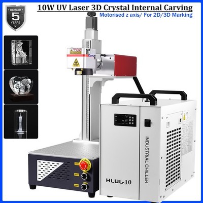 10W UV Laser 3D Inside Engraving Laser Marking Machine Motorized Support 2D Mark