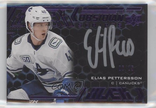 Elias Pettersson #OS-EP 2021 SPx 2020-21 Update UD Black Obsidian Script card