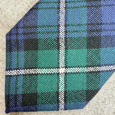 J.Crew Mens Tie Blue Tartan Plaid 100% Wool Made in USA