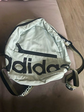 adidas Kids Gray/Black Logo Backpack Polyester Zip Inner Pockets School
