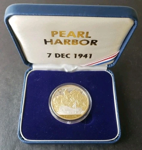 1oz Silver Pearl Harbor Gilded Round