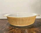 Vintage Fire King Peach Luster Casserole Dish Round #437, 1.5qt Iridescent