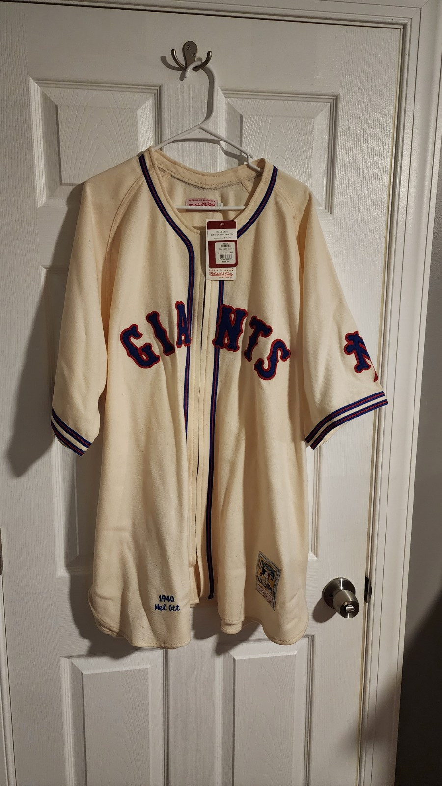 Authentic Mitchell & Ness 1940 NY Giants Mel Ott Jersey 56 XXXL