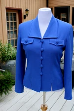 Collections For Le Suit Women VTG Skirt suit S 10Lined Buttons Pencil Skirt Blue