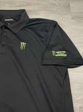 Monster Energy Black Polo Shirt 2XL Zero Sugar Embroidered