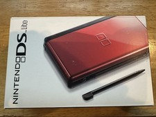Nintendo DS Lite Crimson Red/Black Handheld New Open Box - Brain Age 2 Combo